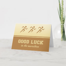 Tarjeta Maratón de buena suerte para deportistas