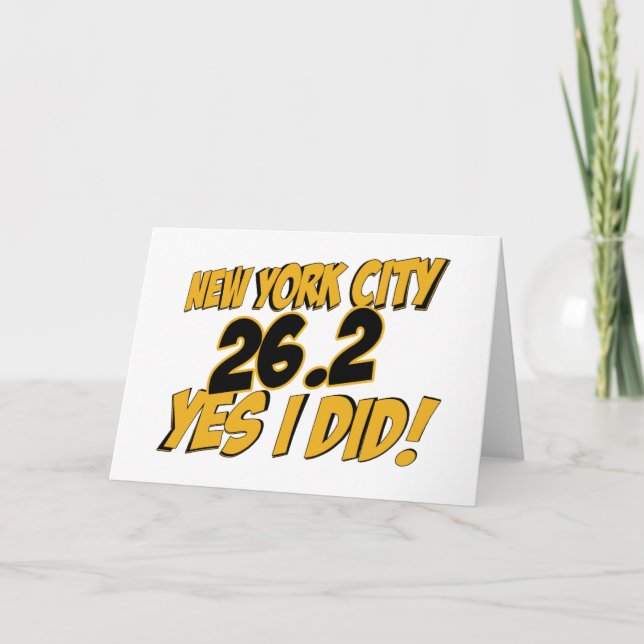 Tarjeta Maratón de New York City (Anverso)