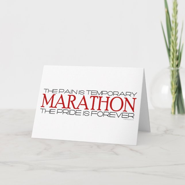 Tarjeta Maratón - El Orgullo es para siempre - Felicidades (Anverso)
