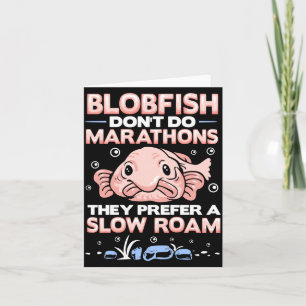 Tarjeta Maratones de blobfish masculinos blobfish pez de m