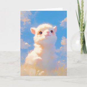 Tarjeta Maravilla de Alpaca Esponjosa