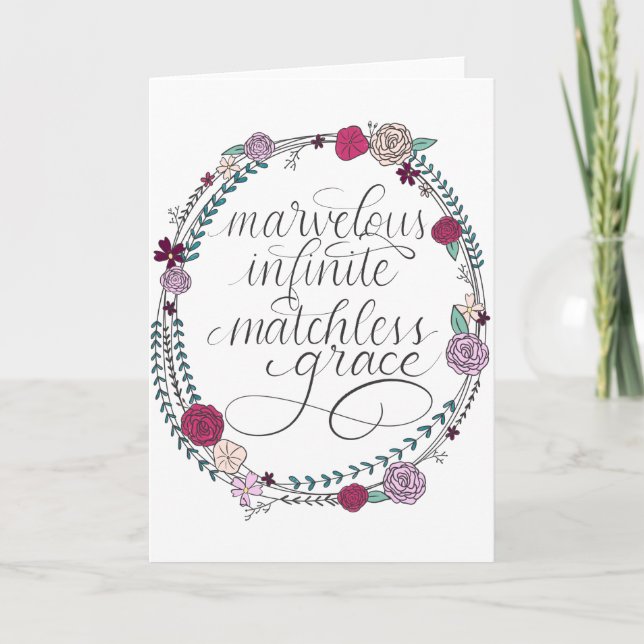 Tarjeta Maravillosa, Infinita, Gracia Sin Matrimonio|| Hym (Anverso)