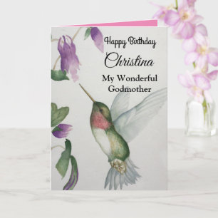 Tarjeta Maravillosa Madre Feliz Cumpleaños Hummingbird