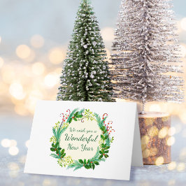 Tarjeta Maravilloso Año Nuevo simple y elegante