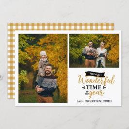Tarjeta Maravilloso tiempo Mustard Holiday 2 collage de fo