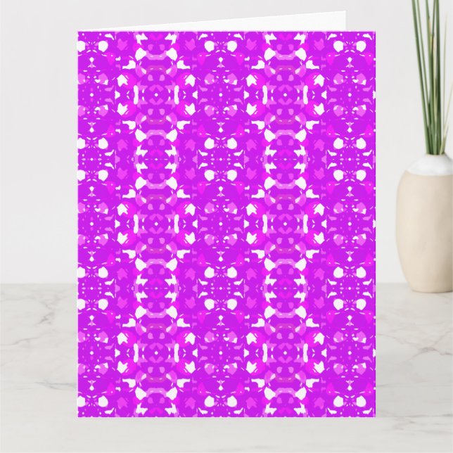 Tarjeta Marcadores simétricos rosa y blanco (Anverso)