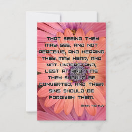 Tarjeta Marcar 4:12 KJV Biblia Scripture Saludo Pic