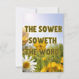 Tarjeta Marcar 4:14 KJV Biblia Scripture Fic Saludo