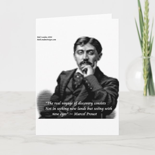 Tarjeta Marcel Proust & cita famosa (Anverso)