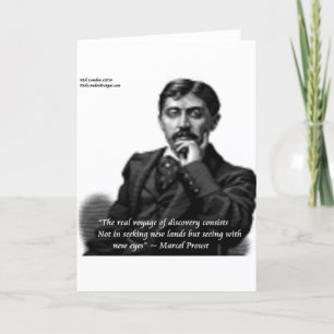 Tarjeta Marcel Proust & cita famosa