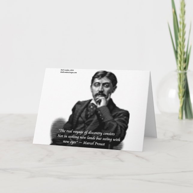 Tarjeta Marcel Proust y Famosa Cita (Anverso)