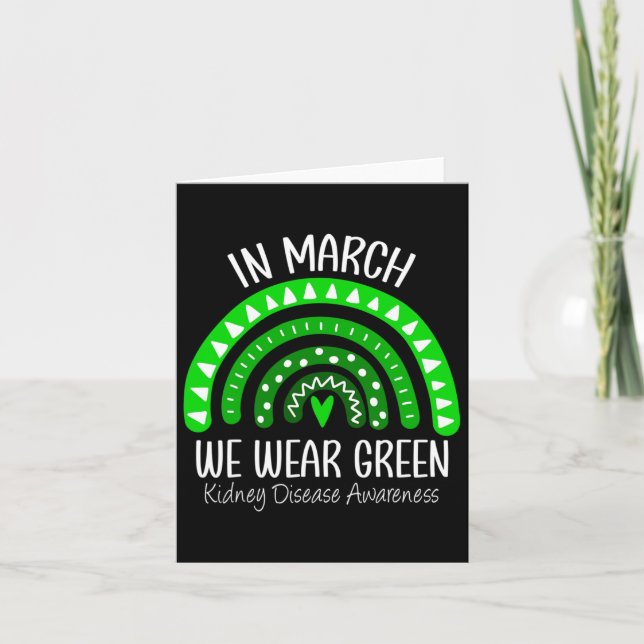 Tarjeta Marcha del Arcoiris Usamos Awarene Enfermedad Rena (Anverso)