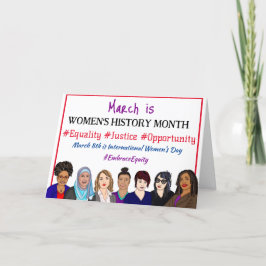 Tarjeta Marcha es el Día Internacional de la Mujer
