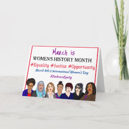 Tarjeta Marcha es el Día Internacional de la Mujer