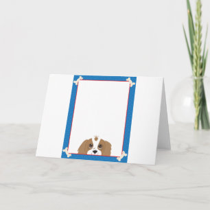 Tarjeta Marco arrogante del perro de aguas de rey Charles