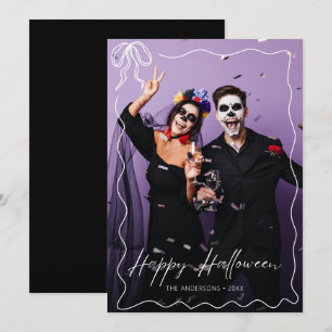 Tarjeta Marco de arco caprichoso Feliz Halloween Foto