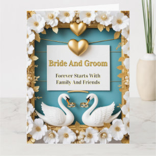 Tarjeta Marco de boda de cisne para decoración de boda de 