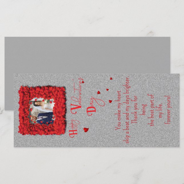 Tarjeta Marco de corazón elegante  (Anverso / Reverso)