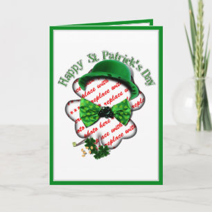 Tarjeta Marco de enganche del Día de San Patricio con cord
