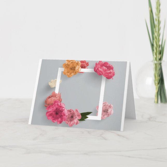 Tarjeta Marco de flor (Anverso)