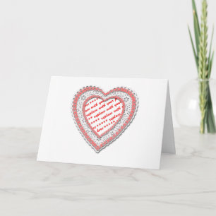 Tarjeta Marco de foto con forma de corazón entrelazado