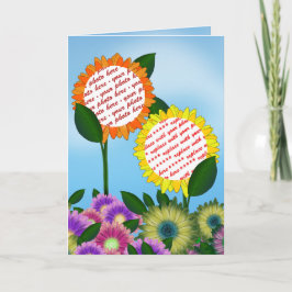 Tarjeta Marco de Foto de Flor de Primavera
