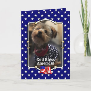 Tarjeta Marco de Foto Personalizado USA Bandera Americana