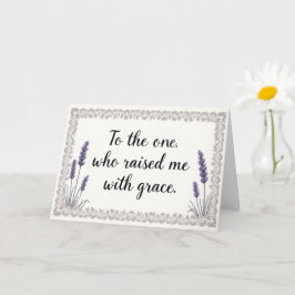 Tarjeta Marco de lavanda me crió con gracia Mamá