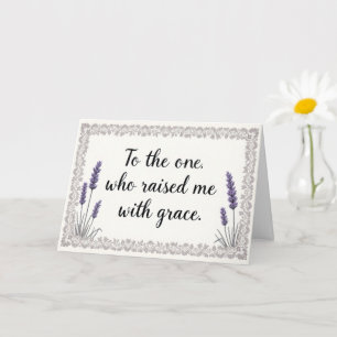Tarjeta Marco de lavanda me crió con gracia Mamá