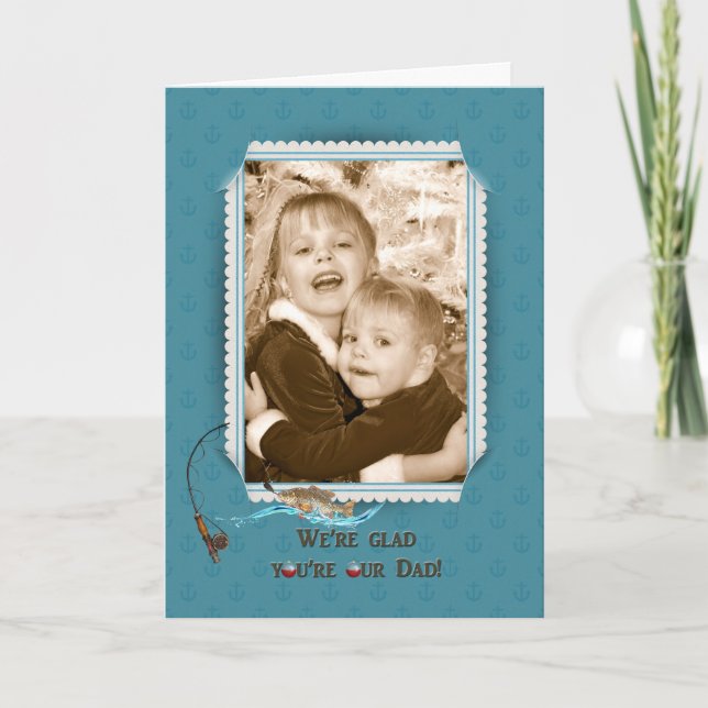 Tarjeta Marco de pesca de cumpleaños (Anverso)