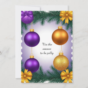 Tarjeta Marco de Vacaciones de Lujo 🎁🎄 Adornos Dorados F