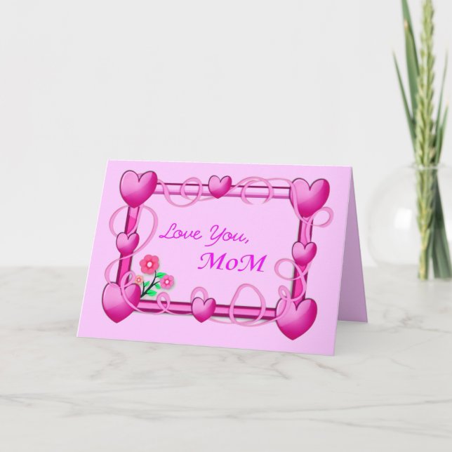 Tarjeta Marco del corazón - Día de la madre (Anverso)