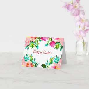 Tarjeta Marco floral de acuarela personalizado