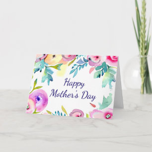 Tarjeta Marco floral de primavera acuarela personalizado