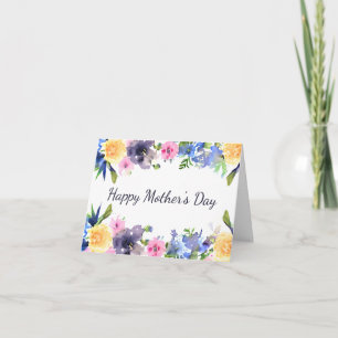 Tarjeta Marco floral de primavera acuarela personalizado