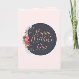 Tarjeta Marco floral personalizado Feliz Día de la Madre