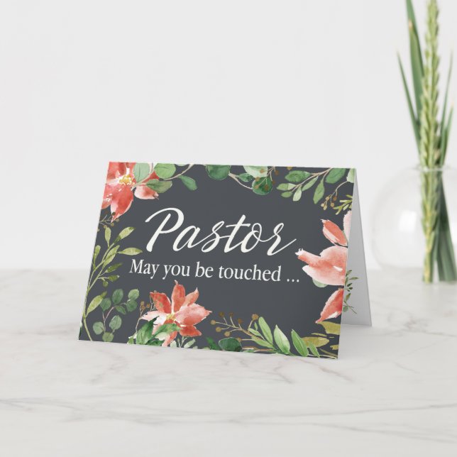 Tarjeta Marco floral y de follaje para la recuperación del (Anverso)