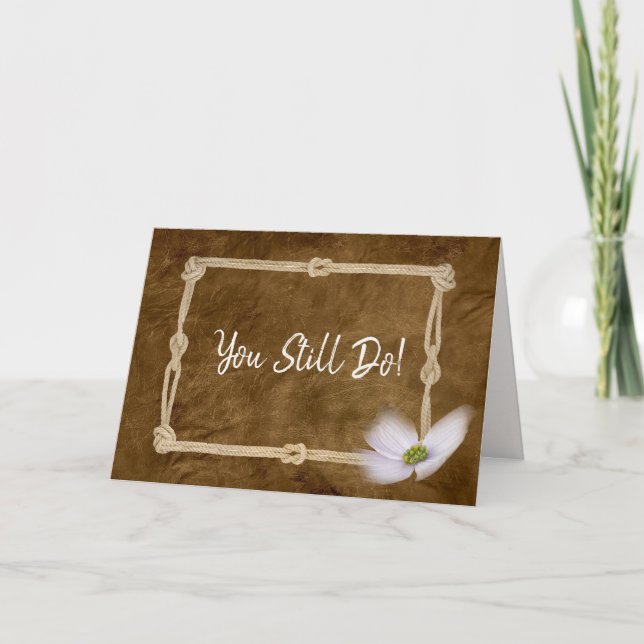 Tarjeta Marco fotográfico de Rope sobre cuero (Anverso)