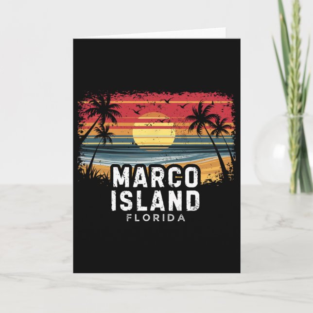 Tarjeta Marco Island Beach Florida Surfboard Beach  (Anverso)