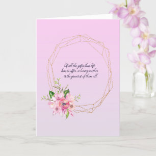 Tarjeta Marco Oval Dorado Día de la Madre