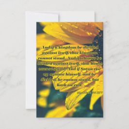 Tarjeta Marcos 3:24-26 KJV Bible Scripture Fic Greeting