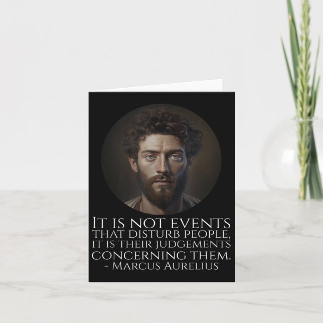 Tarjeta Marcus Aurelius - Filosofía romana antigua Q (Anverso)