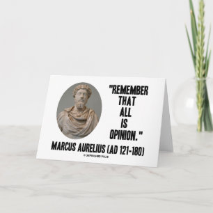 Tarjeta Marcus Aurelius Recuerda Que Todo Es Una Cita De O