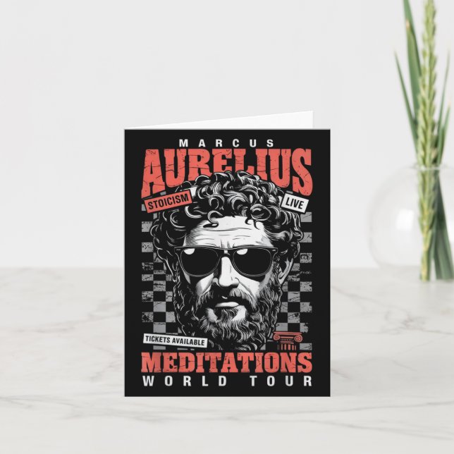 Tarjeta Marcus Aurelius Stoic Philosoper Cita Motivationa (Anverso)