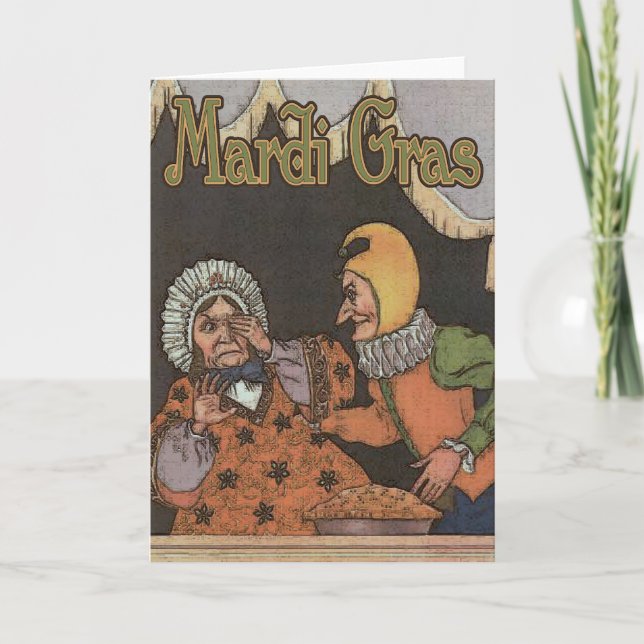 Tarjeta Mardi Gras (Anverso)