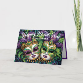 Tarjeta 💚 💜 💛 Mardi Gras
