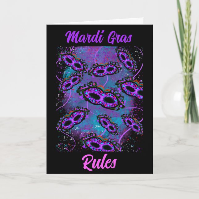 Tarjeta Mardi Gras (Anverso)