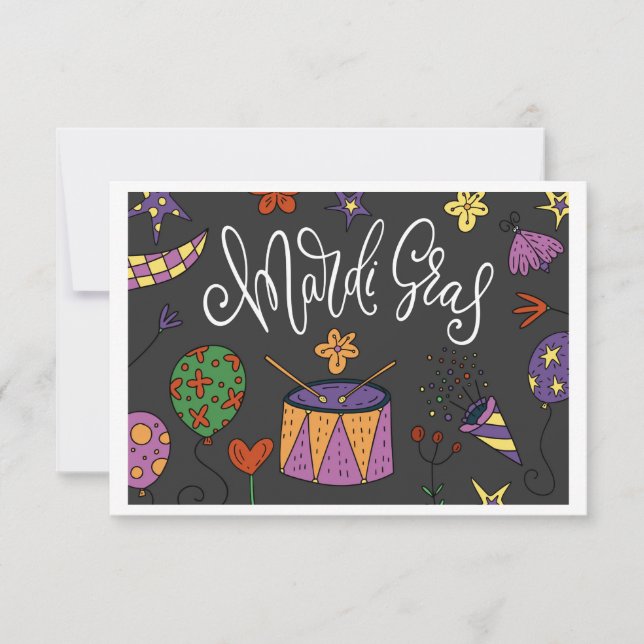 Tarjeta Mardi Gras (Anverso)