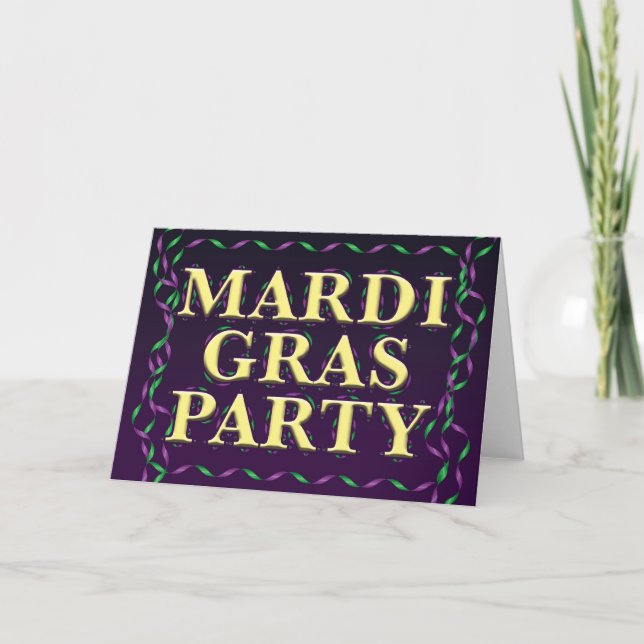 Tarjeta Mardi Gras (Anverso)