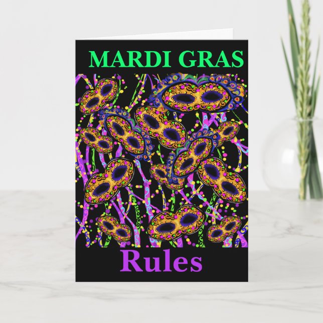 Tarjeta Mardi Gras (Anverso)